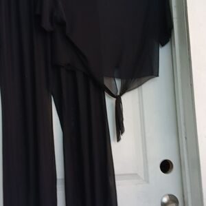 Sheer Black Lounge Set 2X